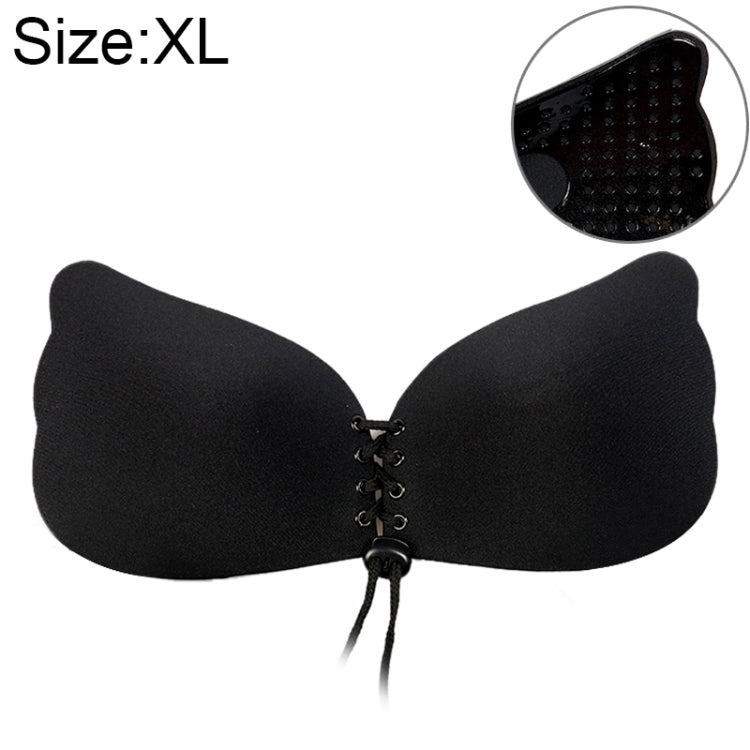 Women Self-Adhesive Strapless Bandage Blackless Solid Bra Silicone underwear Invisible Bra, S, M, L, XL