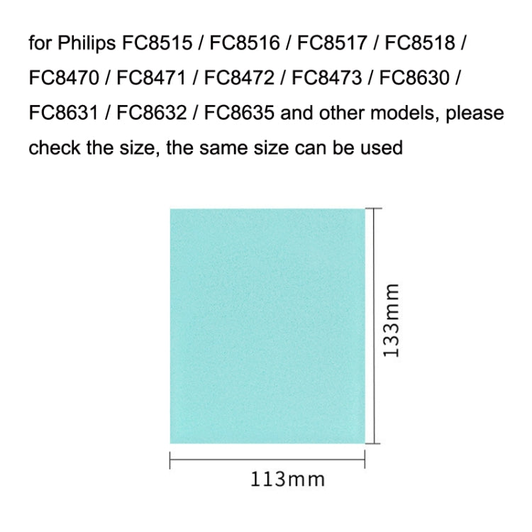 Vacuum Cleaner Accessories For Philips FC8471 / FC8630 / FC9322, 10PCS Air Filter Cotton, 10PCS Filter Cotton