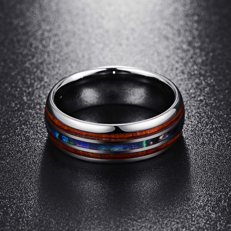 Ceramic Tungsten Steel Dragon Texture Ring for Men, Ring Size:9, 10, 12, 7
