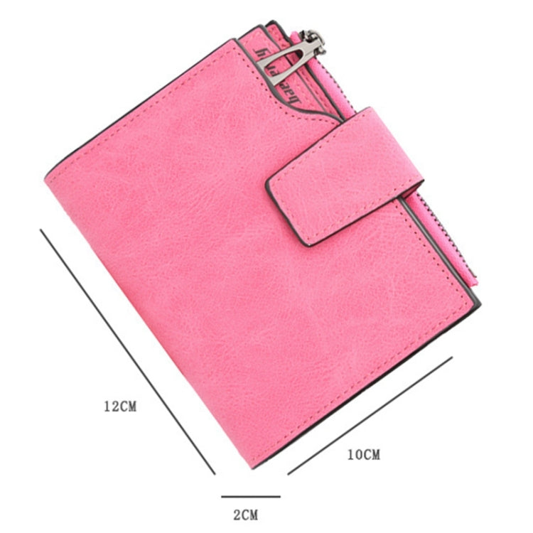Women Vintage Fashion Short Leather Zipper Wallet Coin Pocket