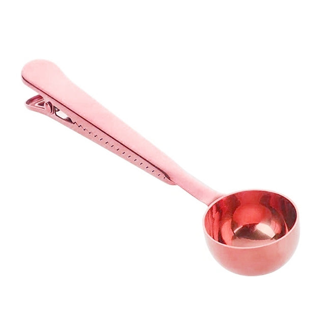 Multifunction Kitchen Coffee Scoop With Clip Stainless Steel Tea Coffee Measuring Cup Coffee Scoop, Coffee Scoop(Rose Gold), Coffee Scoop(Silver), Coffee Scoop(Gold), Coffee Scoop(Black)