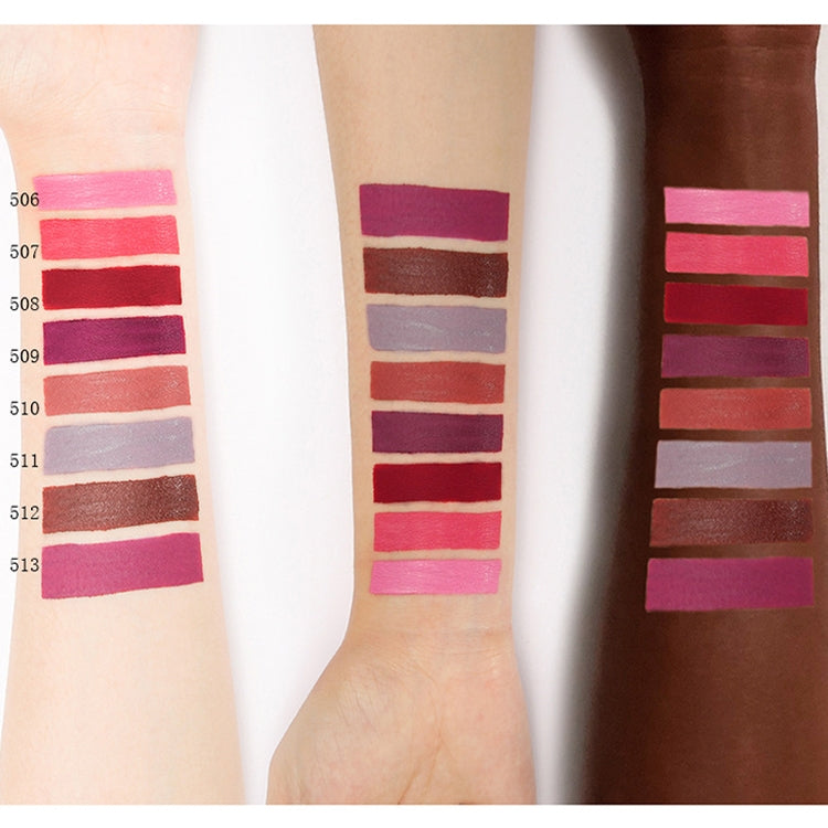 Liquid Matte Lipstick Waterproof Red Lip Makeup Long Lasting Lip Tint, E506, E507, E508, E509, E510, E511, E512, E513, E514, E515, E516, E517, E518, E519, E520, E521