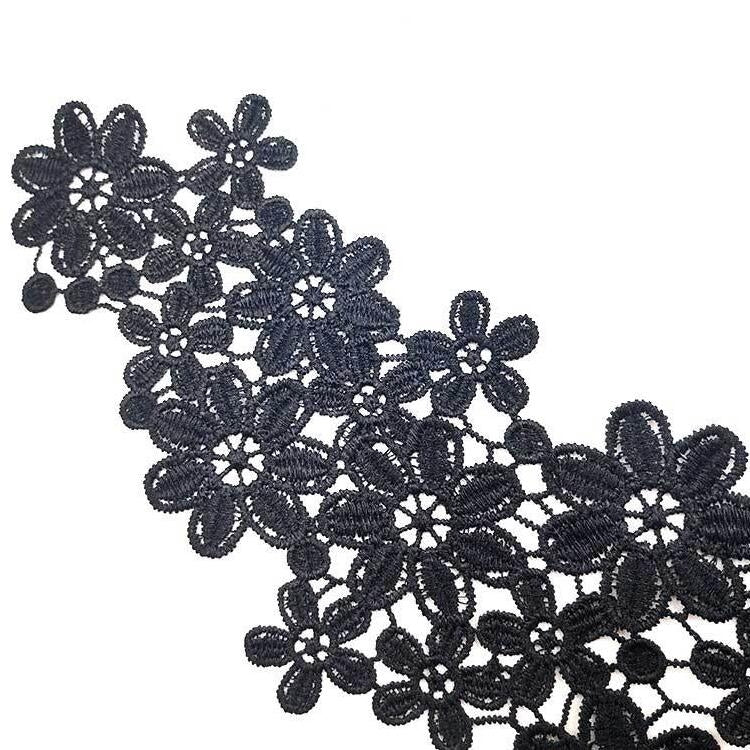 Lace Collar Three-dimensional Hollow Embroidered Fake Collar DIY Clothing Accessories, Size: About 45 x 26cm, Gold Brown, Red Bean Paste Powder