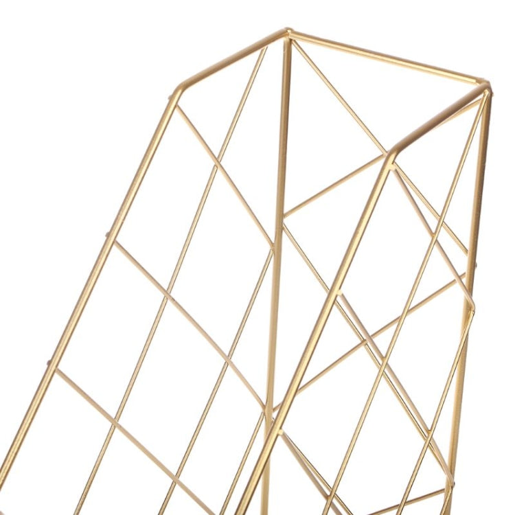 Magazine Holder Modern Desktop Book Storage Rack Iron Bookshelf, (Black)