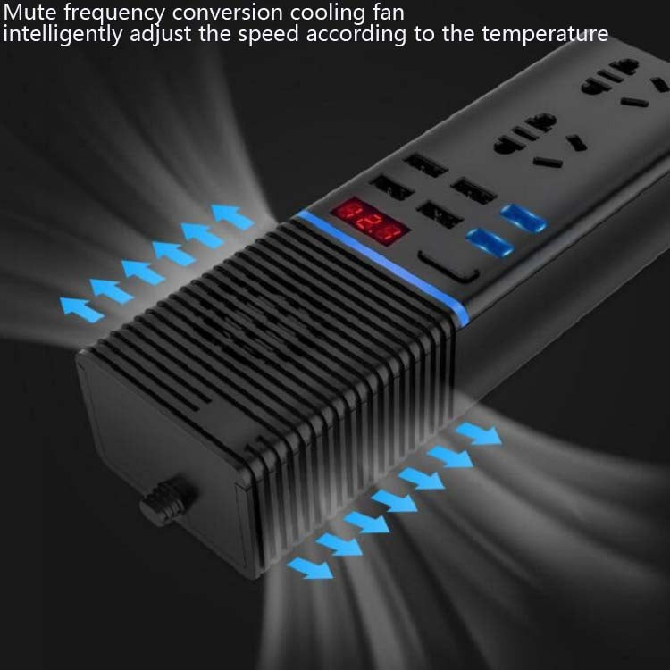 Car Inverter 12v/24v To 220v Household Power Converter Multi-Function Car Socket, V20-C For Cars