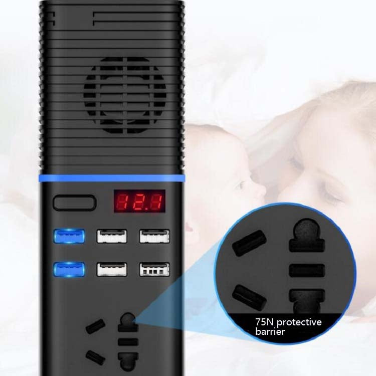 Car Inverter 12v/24v To 220v Household Power Converter Multi-Function Car Socket, V20-C For Cars