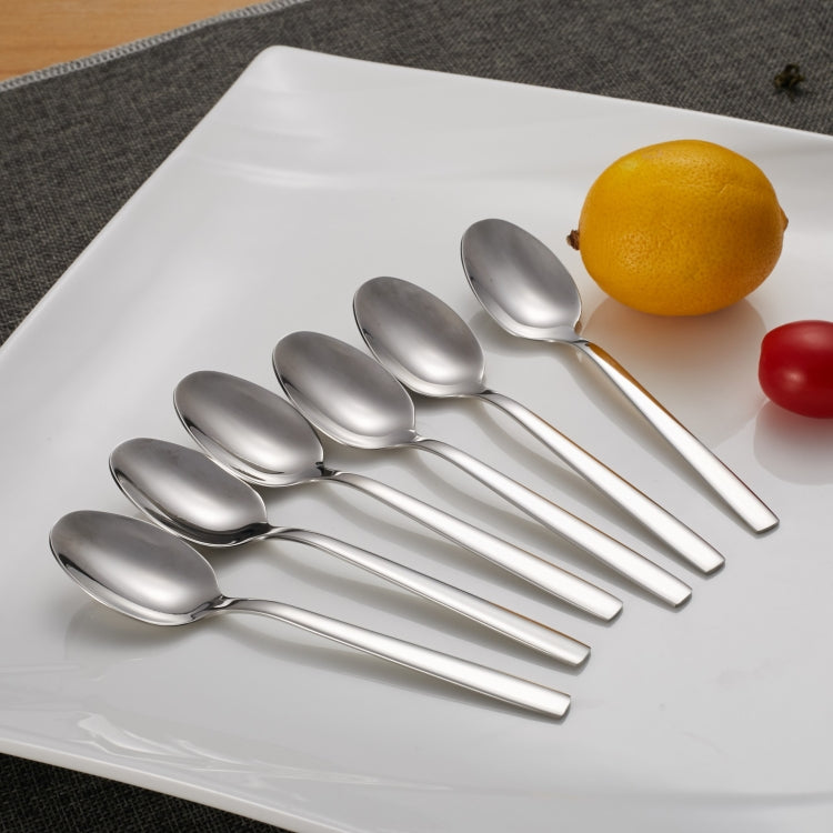 2 PCS Stainless Steel Long-Handled Ice Spoon Soup Spoon Coffee Dessert Western Food Spoon