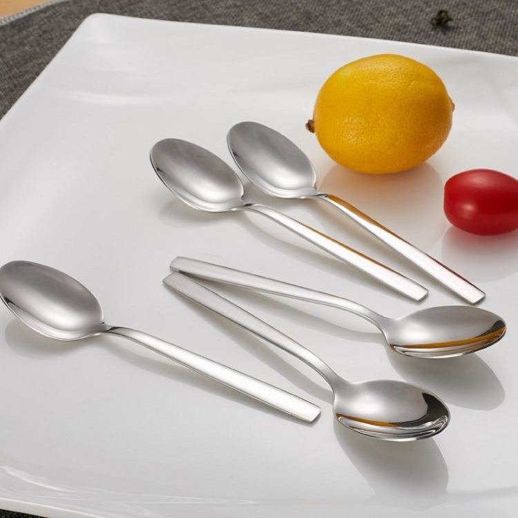 2 PCS Stainless Steel Long-Handled Ice Spoon Soup Spoon Coffee Dessert Western Food Spoon