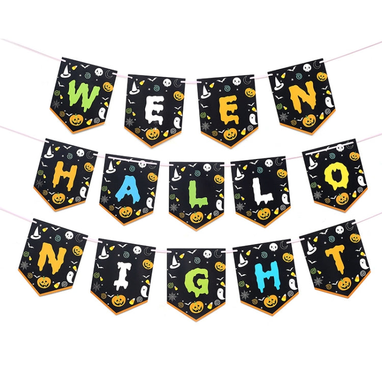 24 Person Set Halloween Party Decoration Tableware Set Tablecloth Paper Plate Banner Without Straw, Tableware Set