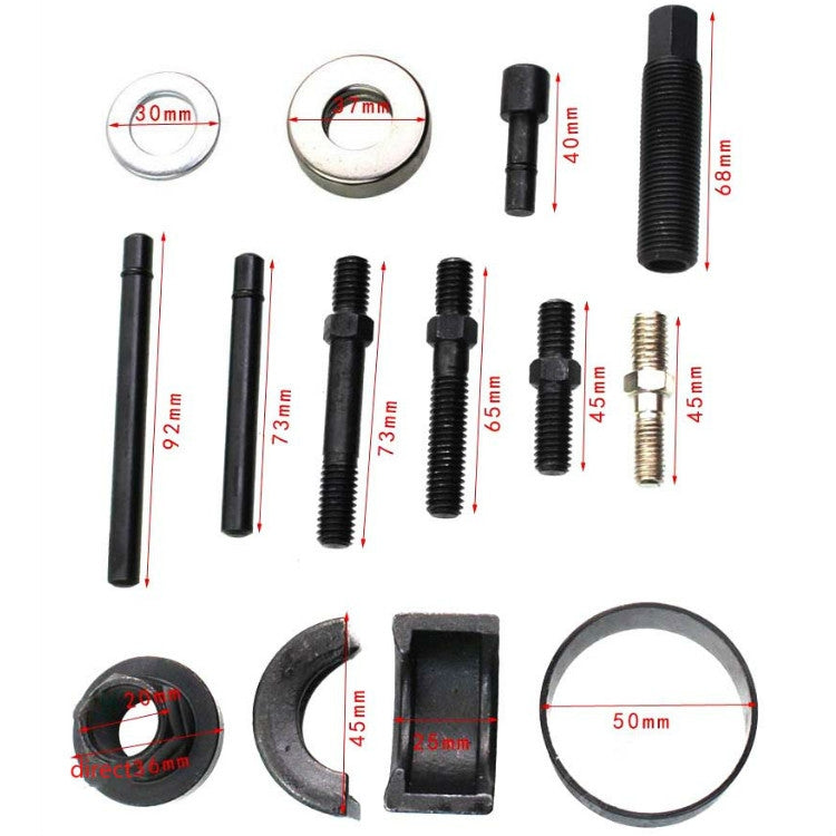 12 In 1 For Buick / Ford Power Steering Wheel Pulley Disassembler Drive Wheel Working Direction Power Steering Pump Disassembly Tool, 12 In 1