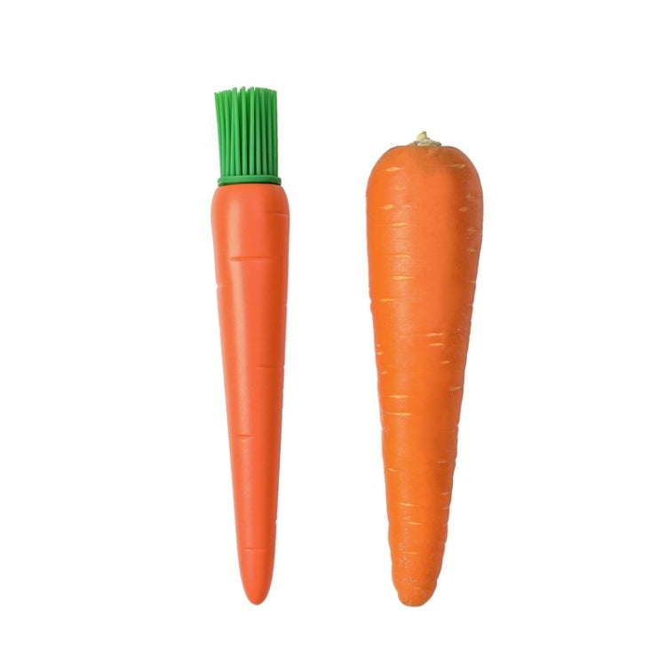 2 PCS Carrot Shape Silicone Barbecue Brush Cake Brush Baking Cream Brush Iron Plate Brush