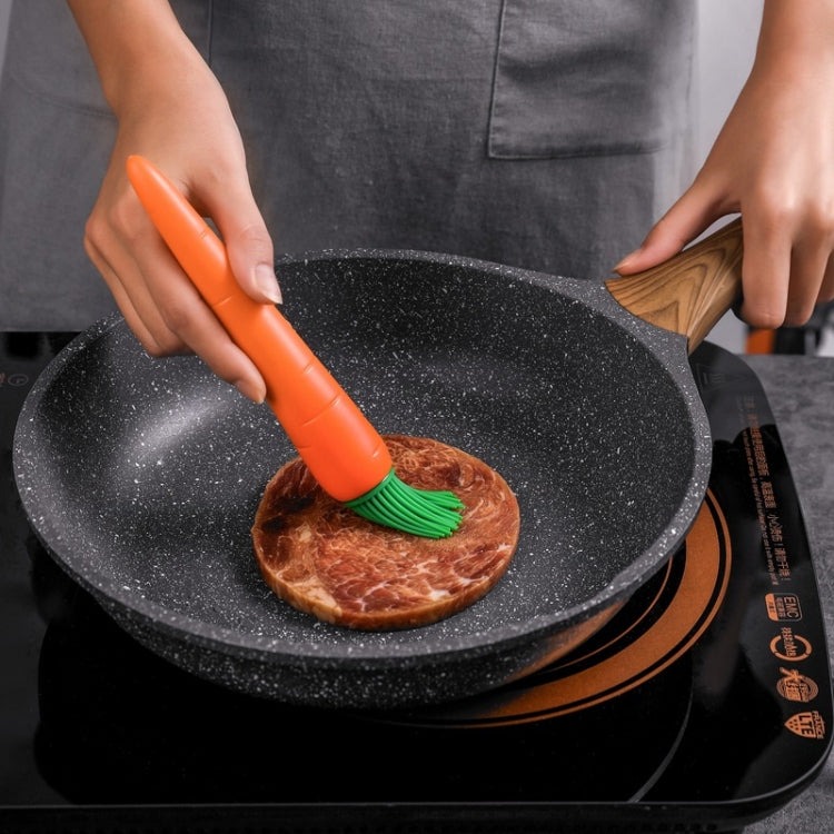 2 PCS Carrot Shape Silicone Barbecue Brush Cake Brush Baking Cream Brush Iron Plate Brush