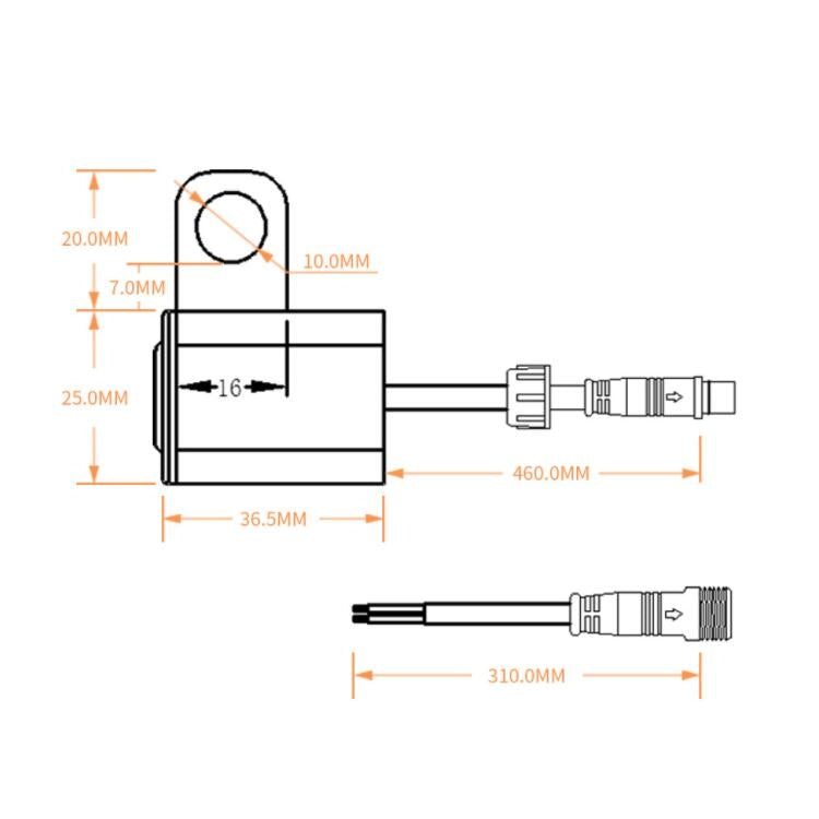 2 PCS / Set Motorcycle LED Lights Rearview Mirror Left And Right Switches Waterproof Boat-Shaped Switches, LED Lights Switch