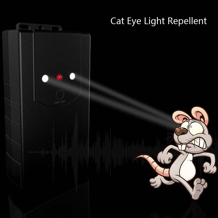 Ultrasonic Car Repeller Car Engine Compartment Electronic Repeller Micro-Light Wave Insect Repellent, DC Black