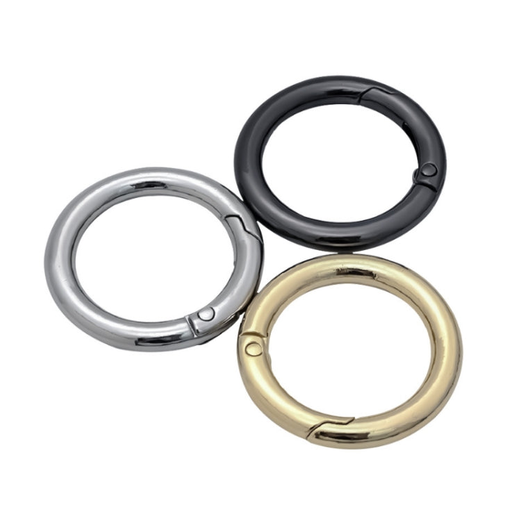 10pcs Zinc Alloy Spring Ring Metal Open Bag Webbing Keychain, Half-inch Silver, 2 inch Light Gold, 2 inch Black, 2 inch Silver, Half-inch Light Gold, Half-inch Black