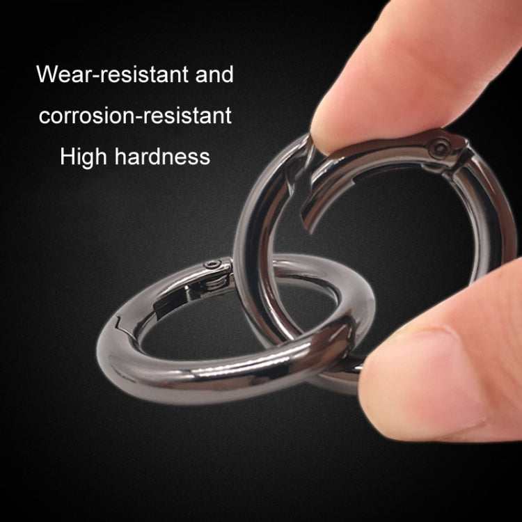 10pcs Zinc Alloy Spring Ring Metal Open Bag Webbing Keychain, Half-inch Silver, 2 inch Light Gold, 2 inch Black, 2 inch Silver, Half-inch Light Gold, Half-inch Black