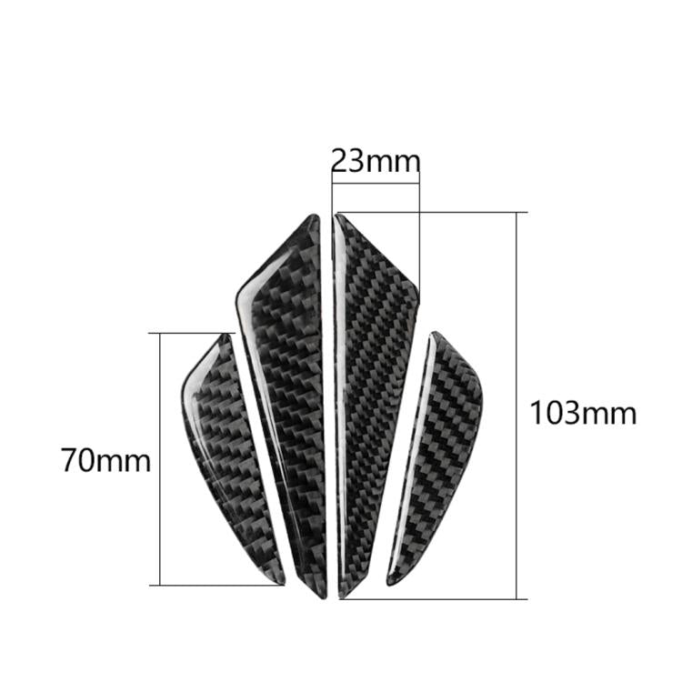 4pcs /Set Carbon Fiber Anti-Collision Stickers For Volkswagen Magotan/CC Left-Hand Drive