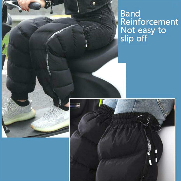 Electric Bicycle Winter Motorcycle Windshield Waterproof Warm Leg Cover Plus Velvet Padded Knee Pads, 60cm Standard, 70cm Extended, 60cm Increase, 70cm Lengthened and Enlarged