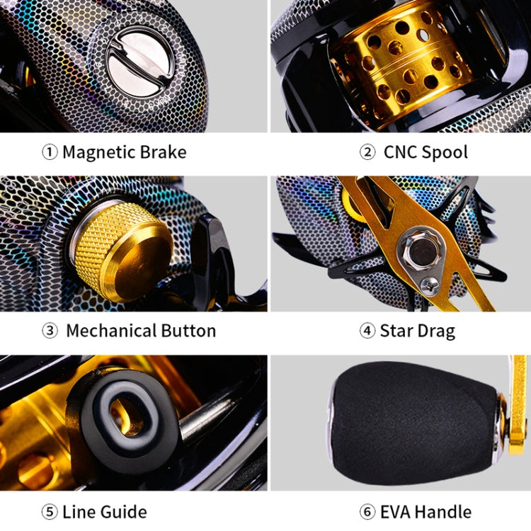 PROBEROS Metal Drop Wheel 18+1 Axis Lure Fish Wheel, Style:, DW132WR Right Hand, DW132WL Left Hand, DW132PR Right Hand, DW132PL Left Hand, DW132SR Right Hand
