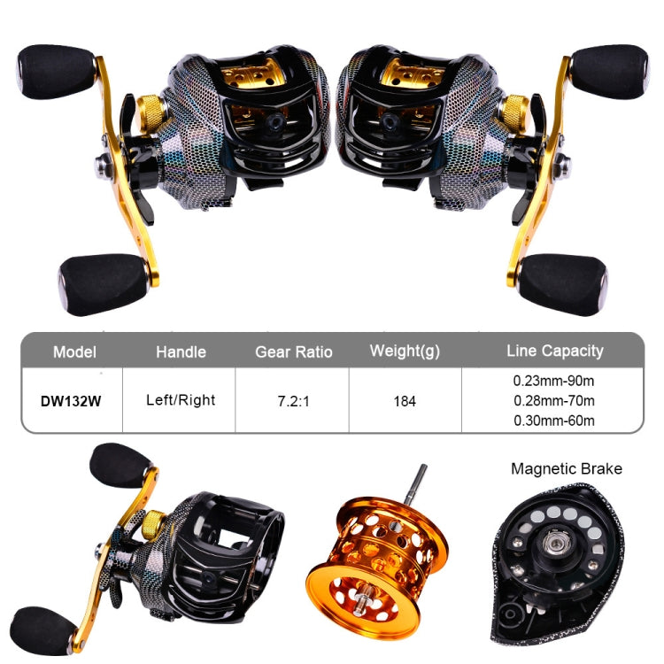 PROBEROS Metal Drop Wheel 18+1 Axis Lure Fish Wheel, Style:, DW132WR Right Hand, DW132WL Left Hand, DW132PR Right Hand, DW132PL Left Hand, DW132SR Right Hand