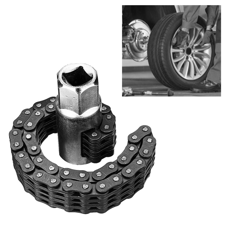 Oil Filter Chain Wrench Spanner Remover Adjustable Auto Repair Tool, 52 Sections, 44 Sections