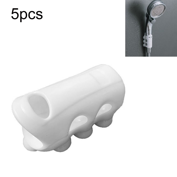5pcs Perforation-free Silicone Shower Suction Cup Fixing Bracket (With OPP Bag + Paper Jam), 5 PCS