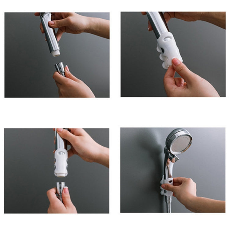 5pcs Perforation-free Silicone Shower Suction Cup Fixing Bracket (With OPP Bag + Paper Jam), 5 PCS