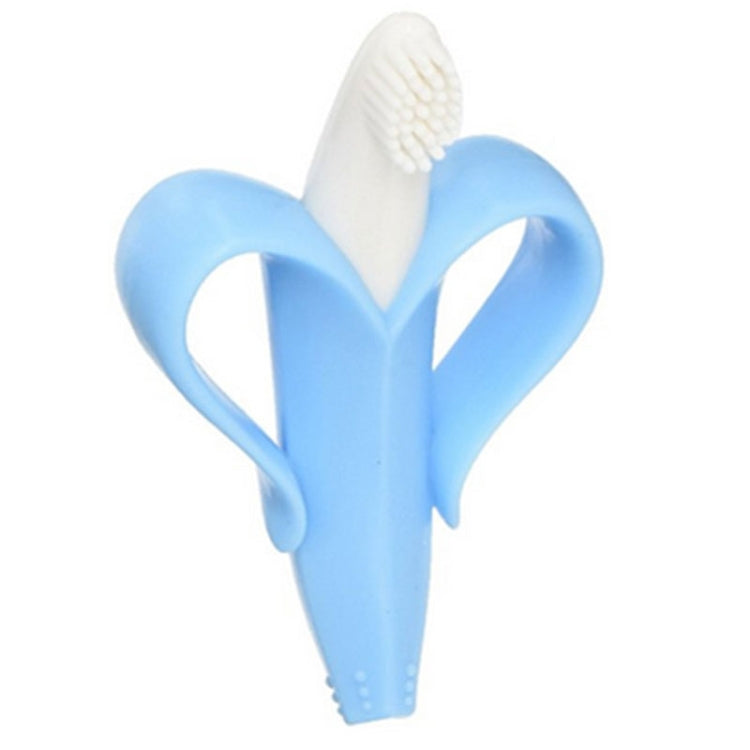 Newborn Baby Banana Silicone Teether Bite, Blue