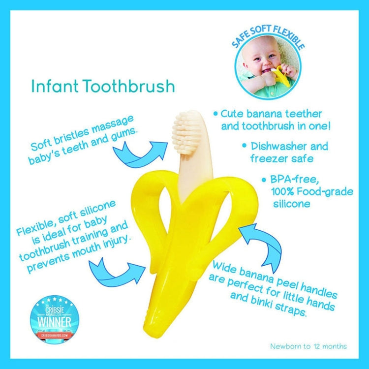 Newborn Baby Banana Silicone Teether Bite, Blue