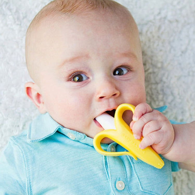 Newborn Baby Banana Silicone Teether Bite, Blue