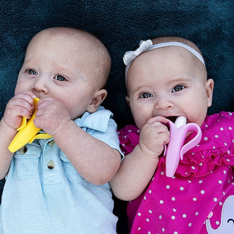 Newborn Baby Banana Silicone Teether Bite, Blue