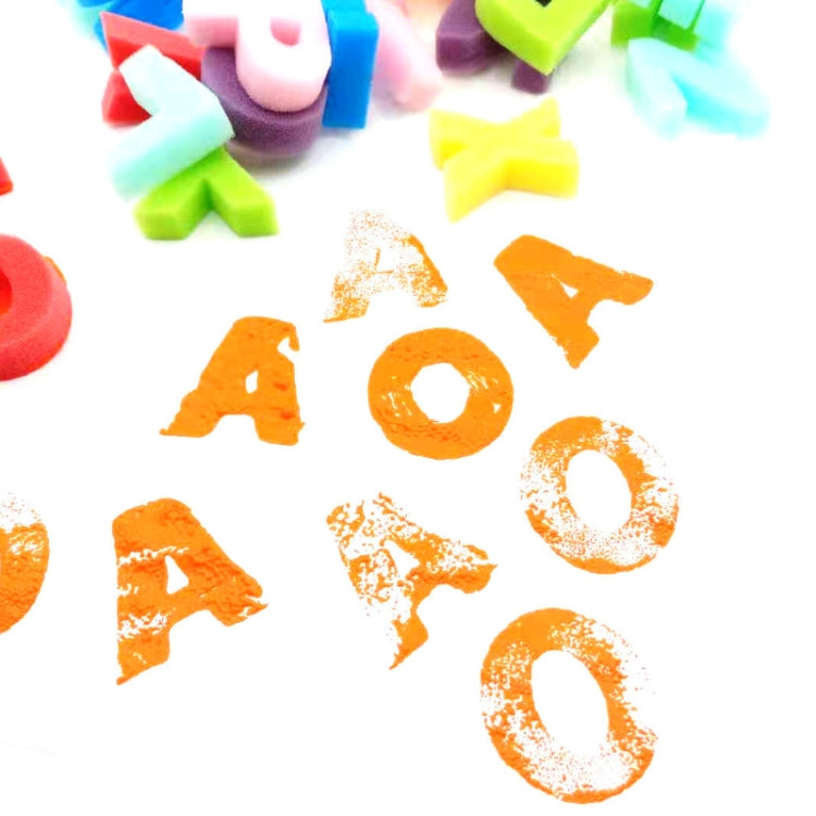 Sponge Painting Brush Children Art Painting Seal Tool, Random Color Delivery, 26 Letters