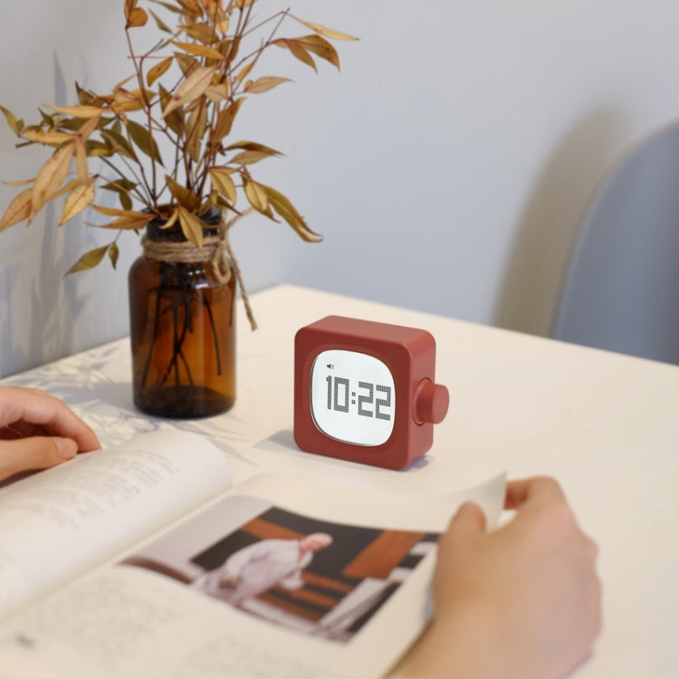 Student Creative Multifunctional Mute Bedside Bedroom Square Alarm Clock