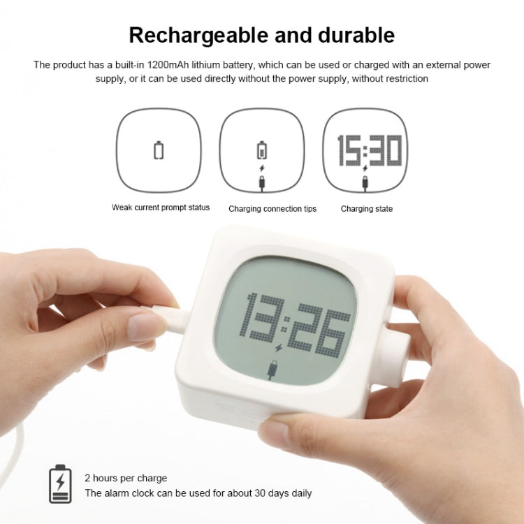 Student Creative Multifunctional Mute Bedside Bedroom Square Alarm Clock