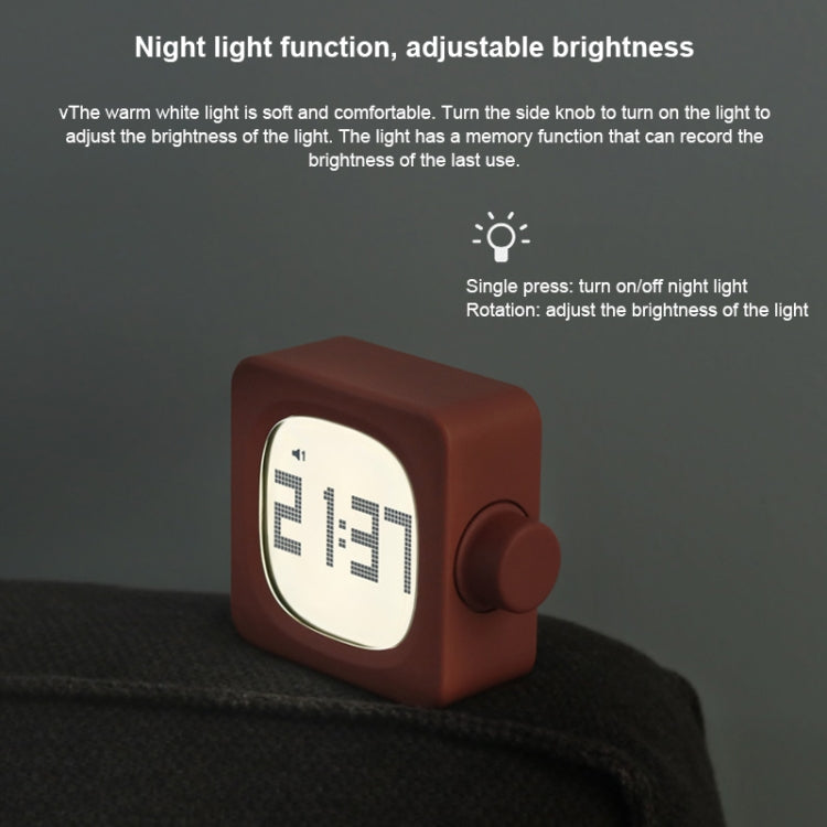 Student Creative Multifunctional Mute Bedside Bedroom Square Alarm Clock