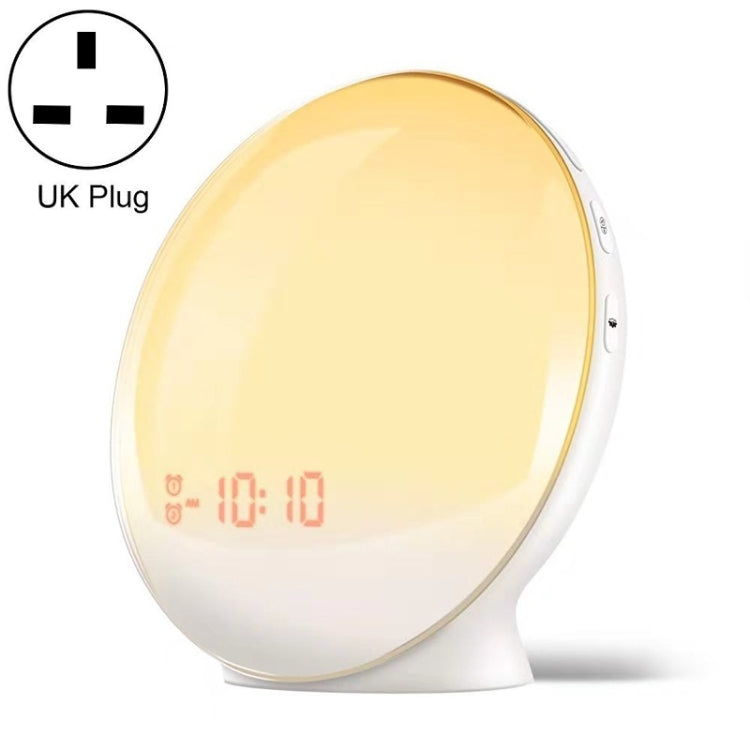 Alexa Voice-Activated Electronic Alarm Clock Sunrise Wake Up Night Light Support Smart APP Control,, UK Plug