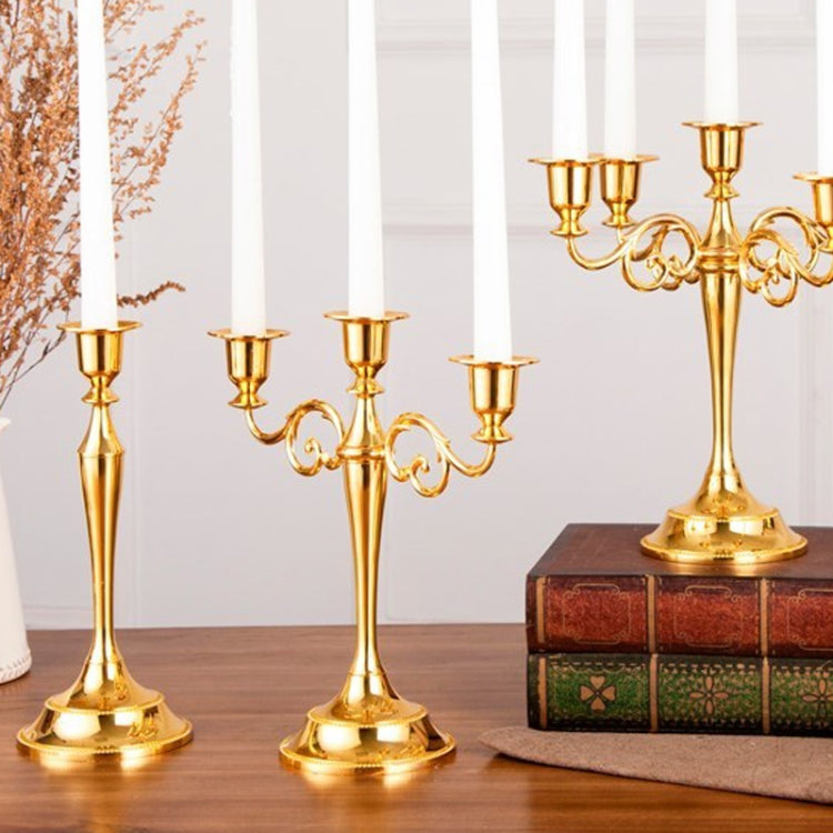 Retro Candlestick Home Decoration Living Room Cafe Theme Restaurant Jewelry Candlelight Dinner Props Gifts, Silver-3 Arms, Gold-3 Arms, Bronze-3 Arms, Silver-5 Arms, Gold-5 Arms, Bronze-5 Arms