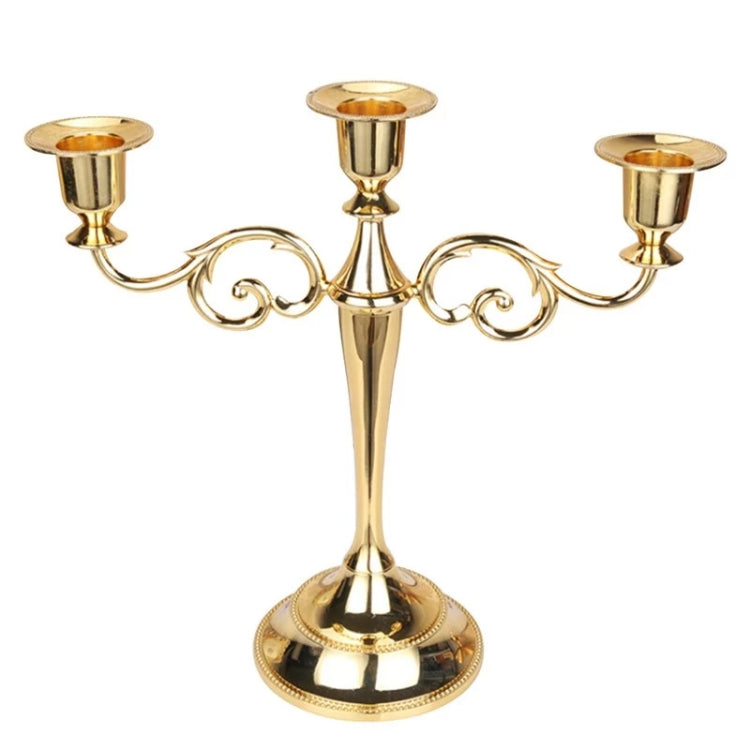 Retro Candlestick Home Decoration Living Room Cafe Theme Restaurant Jewelry Candlelight Dinner Props Gifts, Silver-3 Arms, Gold-3 Arms, Bronze-3 Arms, Silver-5 Arms, Gold-5 Arms, Bronze-5 Arms