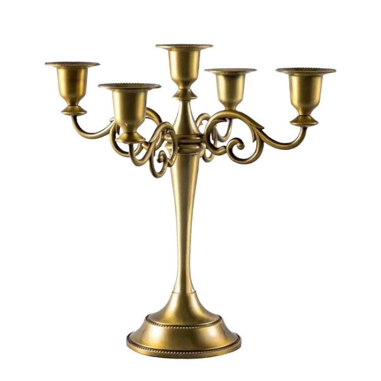 Retro Candlestick Home Decoration Living Room Cafe Theme Restaurant Jewelry Candlelight Dinner Props Gifts, Silver-3 Arms, Gold-3 Arms, Bronze-3 Arms, Silver-5 Arms, Gold-5 Arms, Bronze-5 Arms