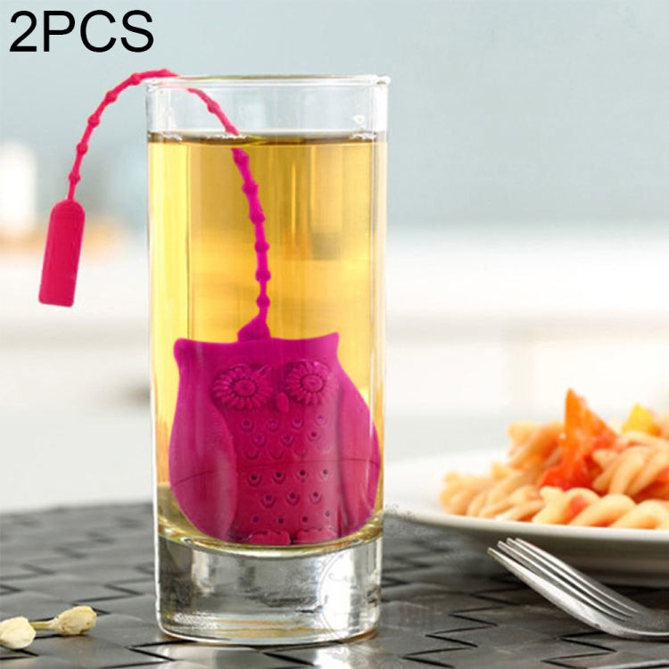 2PCS Creative Cute Owl Tea Strainer Tea Bags  Food Grade Silicone Tea Infuser Filter