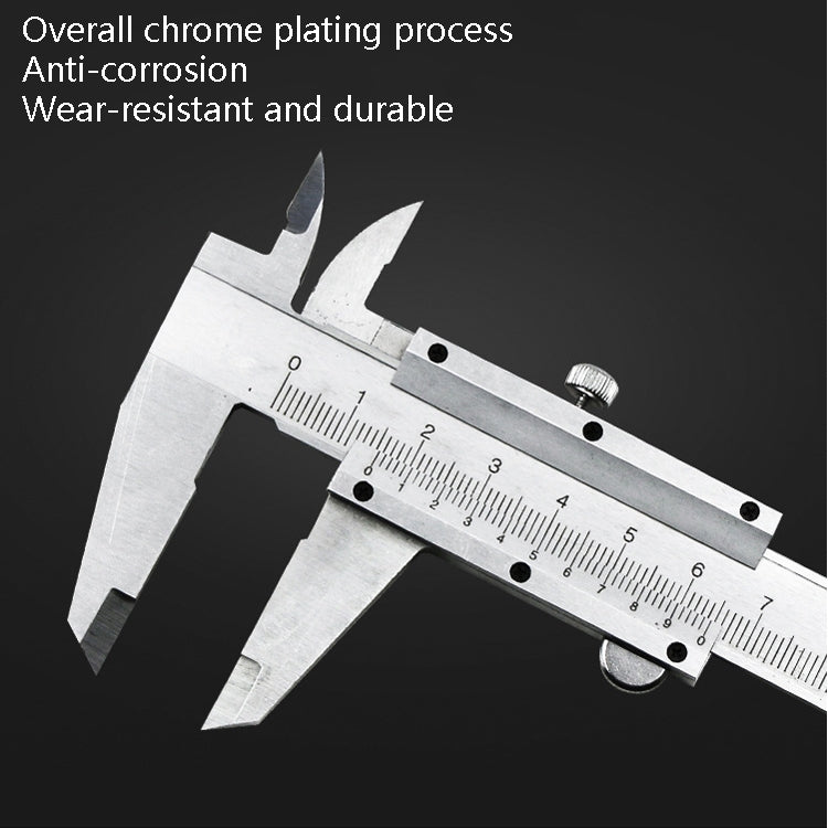 0-150mm Vernier Caliper Carbon Steel Precision Measuring Caliper Four-Purpose Measuring Tool, 0-150mm Vernier Caliper