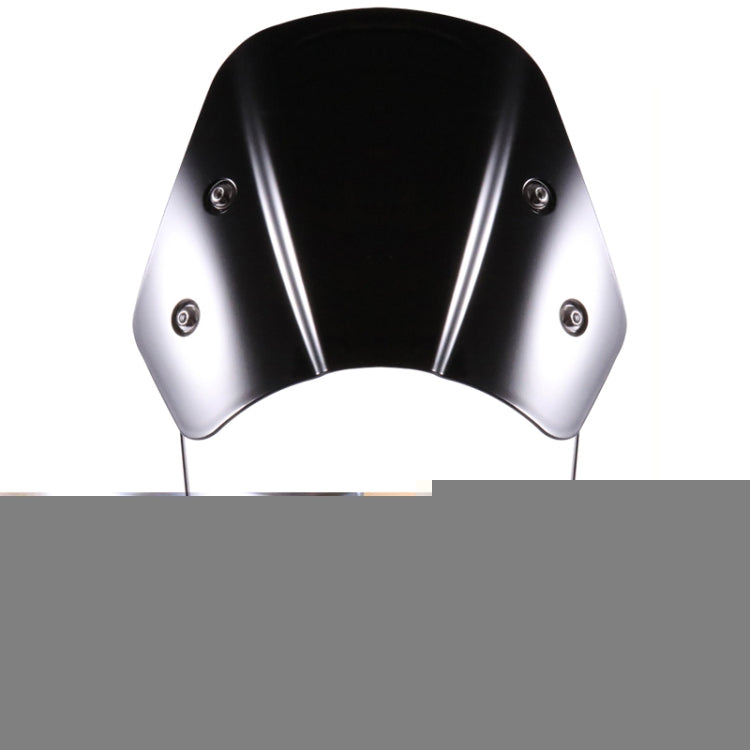 5-7 Inch Retro Motorcycle Windshield Universal Modified Windshield, Black, Smoky, Transparent