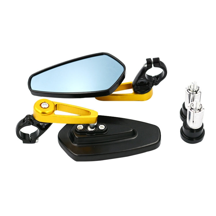 Electric Bike Motorcycle Modified Reversing Retro Rearview Handle Mirror All Aluminum Reflective Rearview Mirror, Red, Blue, Golden, Silver