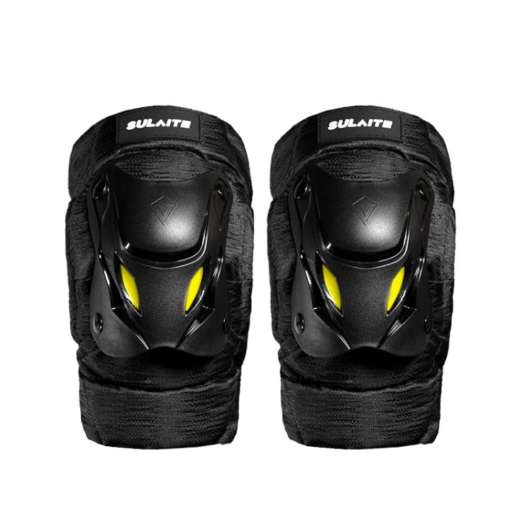 SULAITE Motorcycle Protector Rider Wind Warmth Protective Gear Riding Equipment, Black Knee Pads, Black Elbow Pads, Black Knee Pad+Elbow Pad
