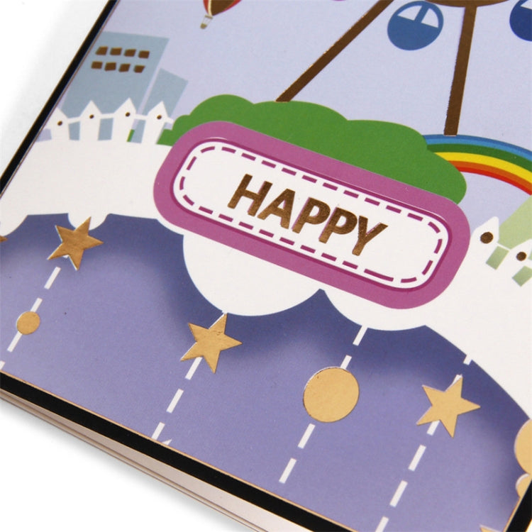 Color Ferris Wheel Three-Dimensional Greeting Card 3D Handmade Card, Ferris Wheel Greeting Card