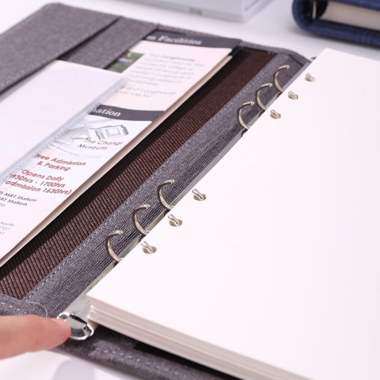 Deli 3309 A5 Loose-Leaf Notebook Office Business Carry Meeting Notes, Random Color Delivery, 3309