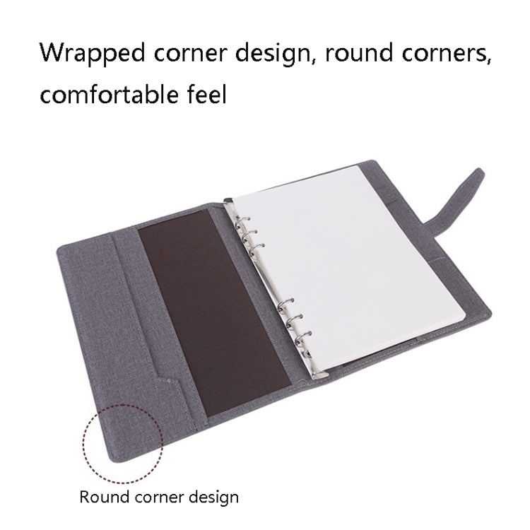 Deli 3309 A5 Loose-Leaf Notebook Office Business Carry Meeting Notes, Random Color Delivery, 3309