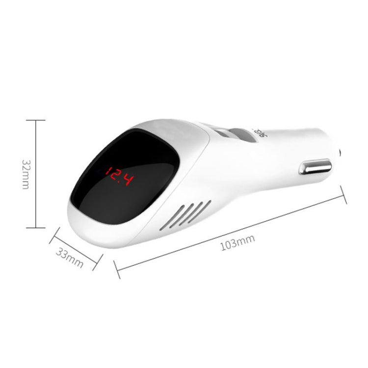 S90B Multifunctional Car Negative Ion Formaldehyde Removal Air Purifier, White, Black