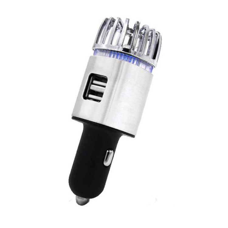 JO-6291 Negative Ion Car Sterilizing Air Purifier Mobile Phone High-Speed Charging Dual USB Cigarette Lighter, JO-6291 Mysterious Silver, JO-6291 Tyrant Gold