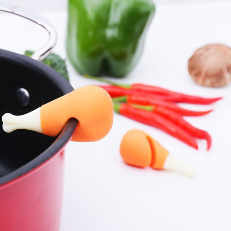 Chicken Leg Shaped Pot Lid Anti-Overflow Device Silicone Pot Lid Elevated Anti-Overflow Gadget, Chicken Leg